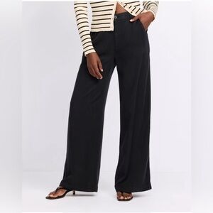 Pistola Jadyn | Low Slung Palazzo Wide Leg Pants - Fade to Black size 28